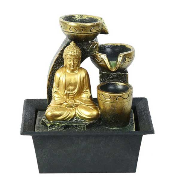 Handcrafted Buddha Indoor Fountain with Light